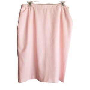 Vintage SuitsMe Pink Pencil Skirt Size 14 Lined Career Office Midi USA Made